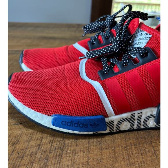 Adidas NMD R1 Transmission Pack Active Red Black Athletic Sneakers Mens Size 9 - Picture 7 of 11